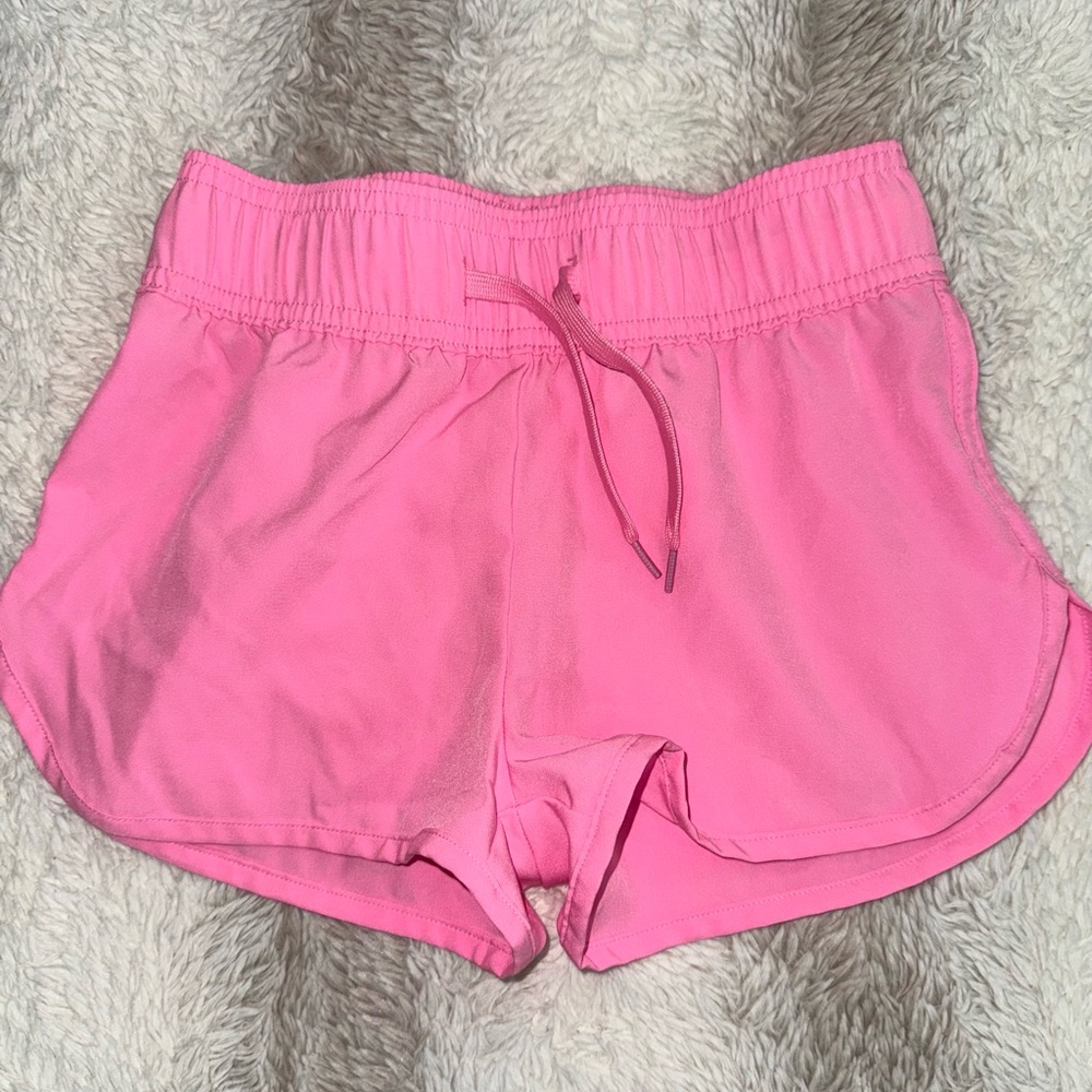 Girls Bright Pink Athletic Shorts